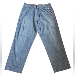 Mecca Jeans Vintage Wide-leg Baggy Blue Denim Mens 34/34